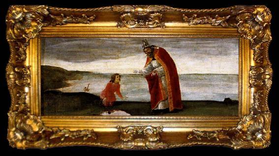 framed  BOTTICELLI, Sandro Vision of St Augustine, ta009-2